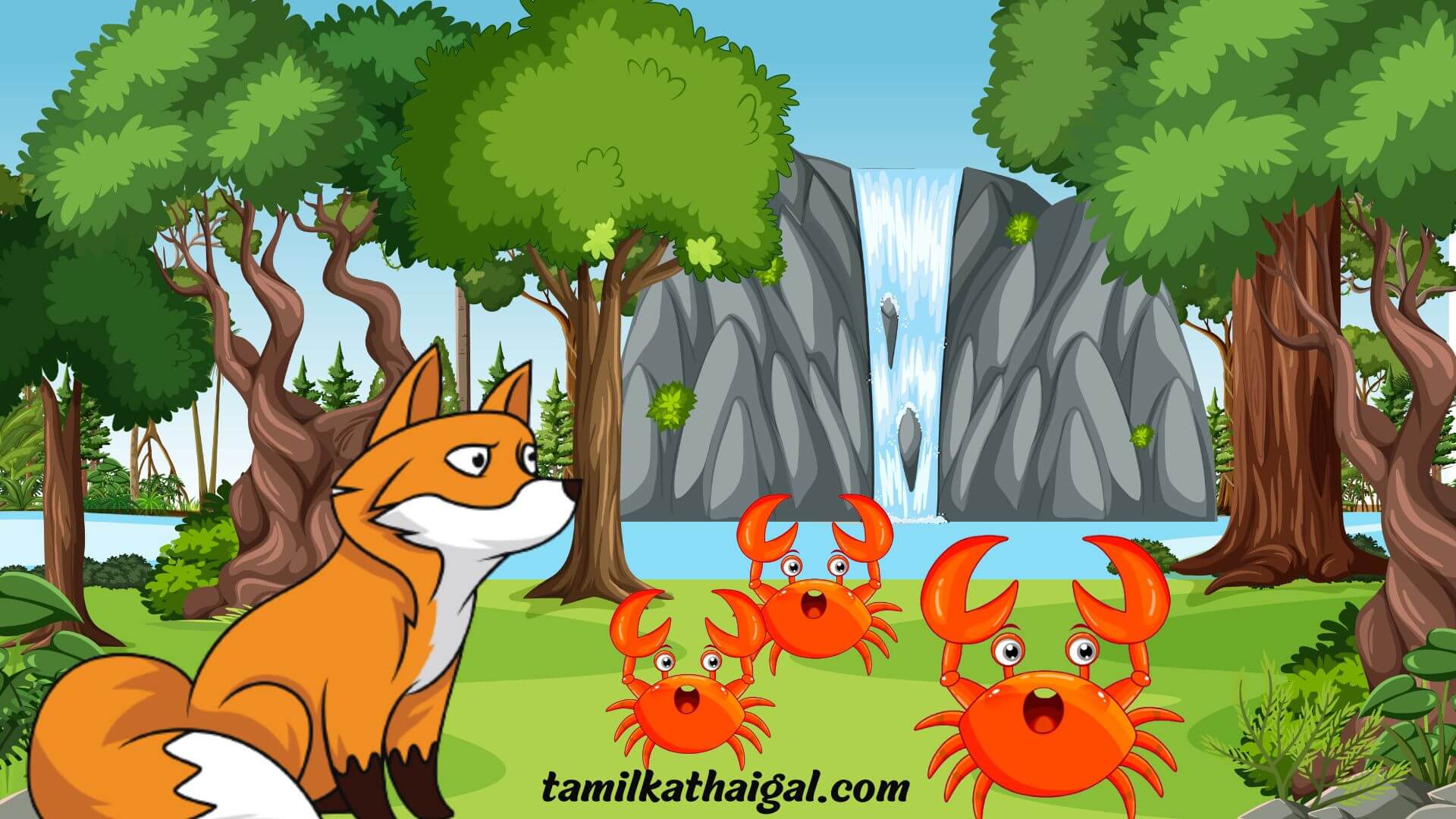 cunning-fox-and-foolish-crabs